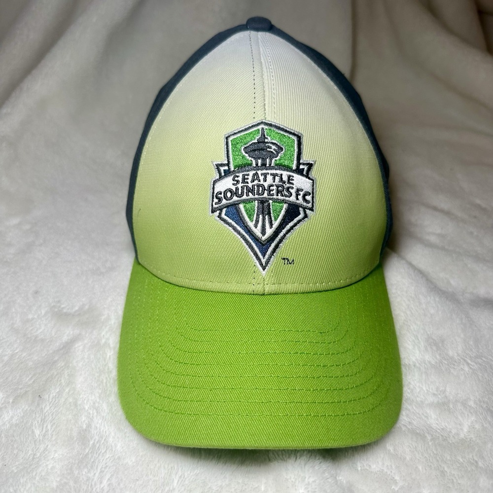 Adidas Seattle Sounders FC MLS Adjustable Hat Navy Green White